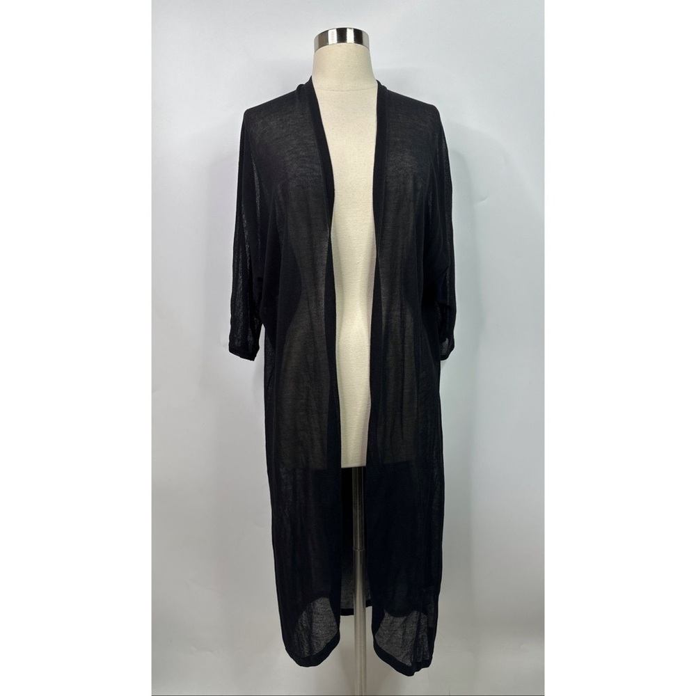 Chicos Semi Sheer Casual Open Front Cárdigan